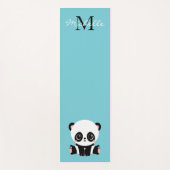 Monogram Niedlich Panda Personalisiert Bubble Gum  Yogamatte (Vorderseite)