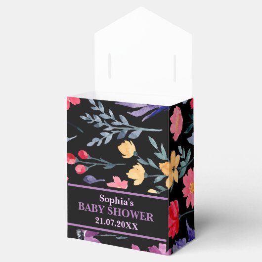 Monogram Niedlich Pattern Baby Dusche Geschenkschachtel (Geöffnet)