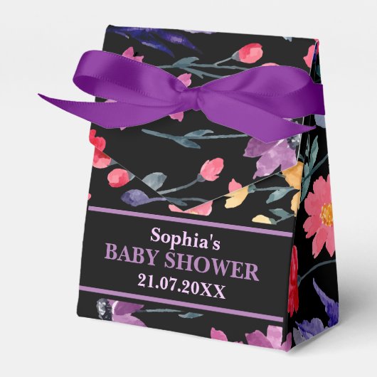 Monogram Niedlich Pattern Baby Dusche Geschenkschachtel (Vorderseite)