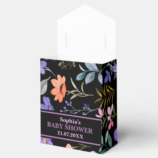 Monogram Niedlich Pattern Baby Dusche Geschenkschachtel (Geöffnet)