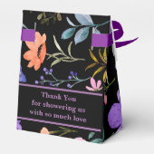 Monogram Niedlich Pattern Baby Dusche Geschenkschachtel (Rückseite)