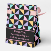 Monogram Niedlich Pattern Baby Dusche Geschenkschachtel (Rückseite)