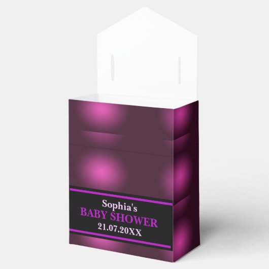 Monogram Niedlich Pattern Baby Dusche Geschenkschachtel (Geöffnet)