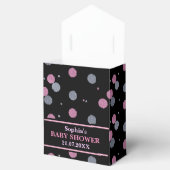 Monogram Niedlich Pink Glitzer Baby Shoower Geschenkschachtel (Geöffnet)