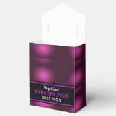 Monogram Niedlich Pink Glitzer Baby Shoower Geschenkschachtel (Geöffnet)