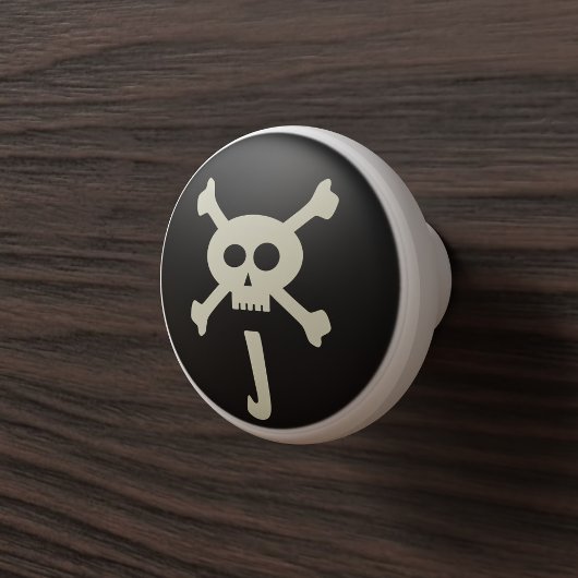 Monogram Niedlich Pirate Skull Crossbones Cabinet Keramikknauf