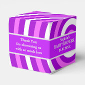 Monogram Niedlich Stripe Babydusche Geschenkschachtel (Rückseite)