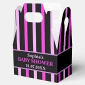 Monogram Niedlich Stripe Babydusche Geschenkschachtel (Geöffnet)