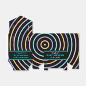 Monogram Niedlich Stripe Babydusche Geschenkschachtel (Ungefaltet)