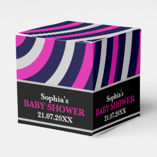 Monogram Niedlich Stripe Babydusche Geschenkschachtel
