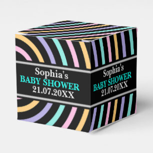 Monogram Niedlich Stripe Babydusche Geschenkschachtel