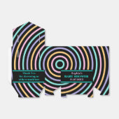 Monogram Niedlich Stripe Babydusche Geschenkschachtel (Ungefaltet)