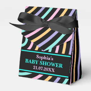 Monogram Niedlich Stripe Babydusche Geschenkschachtel