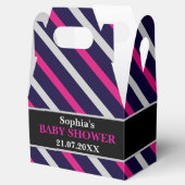 Monogram Niedlich Stripe Babydusche Geschenkschachtel (Geöffnet)