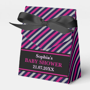 Monogram Niedlich Stripe Babydusche Geschenkschachtel