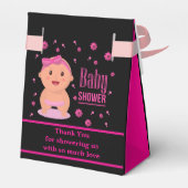 Monogram Niedlich Stripe Babydusche Geschenkschachtel (Rückseite)