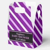 Monogram Niedlich Stripe Babydusche Geschenkschachtel (Geöffnet)