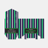 Monogram Niedlich Stripe Babydusche Geschenkschachtel (Ungefaltet)