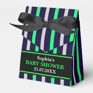 Monogram Niedlich Stripe Babydusche Geschenkschachtel