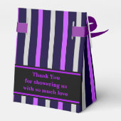 Monogram Niedlich Stripe Babydusche Geschenkschachtel (Rückseite)