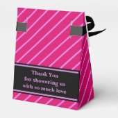 Monogram Niedlich Stripe Babydusche Geschenkschachtel (Rückseite)