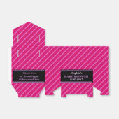 Monogram Niedlich Stripe Babydusche Geschenkschachtel (Ungefaltet)