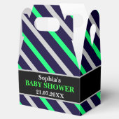 Monogram Niedlich Stripe Babydusche Geschenkschachtel (Geöffnet)