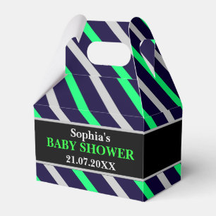 Monogram Niedlich Stripe Babydusche Geschenkschachtel