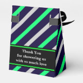 Monogram Niedlich Stripe Babydusche Geschenkschachtel (Rückseite)