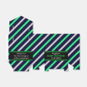 Monogram Niedlich Stripe Babydusche Geschenkschachtel (Ungefaltet)