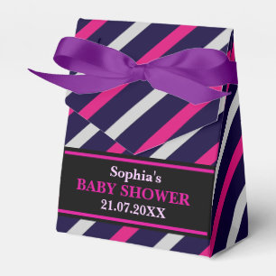 Monogram Niedlich Stripe Babydusche Geschenkschachtel