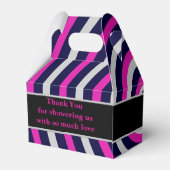 Monogram Niedlich Stripe Babydusche Geschenkschachtel (Rückseite)