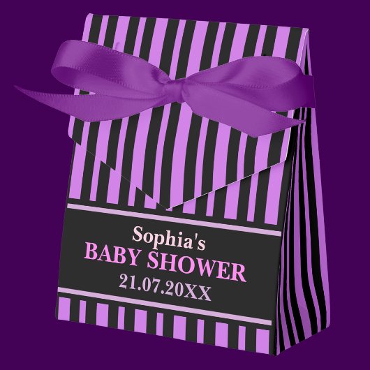 Monogram Niedlich Stripe Babydusche Geschenkschachtel