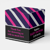 Monogram Niedlich Stripe Babydusche Geschenkschachtel (Rückseite)
