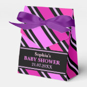 Monogram Niedlich Stripe Babydusche Geschenkschachtel (Vorderseite)