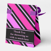 Monogram Niedlich Stripe Babydusche Geschenkschachtel (Rückseite)