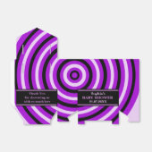 Monogram Niedlich Stripe Babydusche Geschenkschachtel (Ungefaltet)