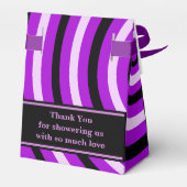 Monogram Niedlich Stripe Babydusche Geschenkschachtel (Rückseite)