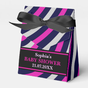 Monogram Niedlich Stripe Babydusche Geschenkschachtel