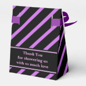 Monogram Niedlich Stripe Babydusche Geschenkschachtel (Rückseite)