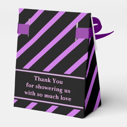 Monogram Niedlich Stripe Babydusche Geschenkschachtel (Rückseite)