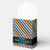 Monogram Niedlich Stripe Babydusche Geschenkschachtel (Geöffnet)