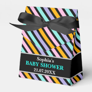 Monogram Niedlich Stripe Babydusche Geschenkschachtel