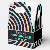 Monogram Niedlich Stripe Babydusche Geschenkschachtel (Geöffnet)