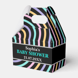 Monogram Niedlich Stripe Babydusche Geschenkschachtel
