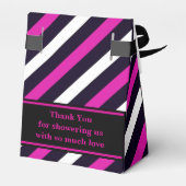 Monogram Niedlich Stripe Babydusche Geschenkschachtel (Rückseite)