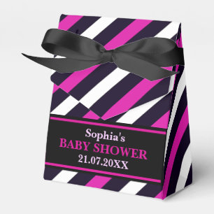Monogram Niedlich Stripe Babydusche Geschenkschachtel