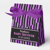 Monogram Niedlich Stripe Babydusche Geschenkschachtel (Vorderseite)