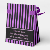 Monogram Niedlich Stripe Babydusche Geschenkschachtel (Rückseite)