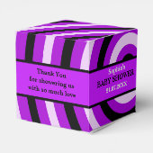 Monogram Niedlich Stripe Babydusche Geschenkschachtel (Rückseite)